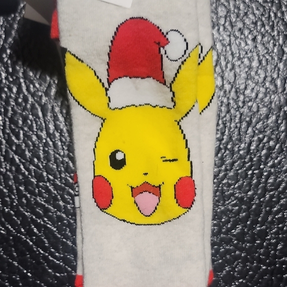 Pokemon x H&M Pikachu Red, Yellow and Cream Santa Socks - Picture 3 of 7